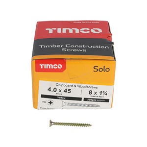 Solo Woodscrew PZ2 CSK-ZYP 4.0x45mm (200)