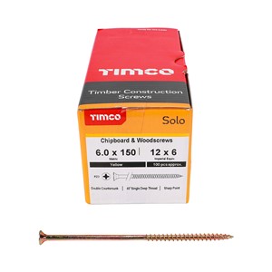 Solo Woodscrew PZ3 CSK-ZYP 6.0x150mm (100)